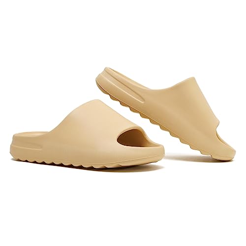 Jesindr Cozy Slides Original Herren Damen, Rutschfeste Wolken Weich Badeschlappen Badelatschen, Gummi Cloud Slippers Wolkenschuhe Sommer Beach Slide Pantoffeln, Beige, 39 EU von Jesindr