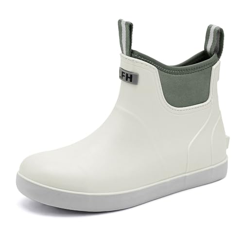 Jesindr Gummistiefel Herren, Protective Wasserdicht Anti-Rutsch Stiefeletten, Atmungsaktiv Schwarz Chelsea-Stiefel, Original Mode Grundlegend Reitstiefel, Weiß, 45 EU Jesindr Gummistiefel Herren, Protective Wasserdicht Anti-Rutsch Stiefeletten, Atmungsaktiv Schwarz Chelsea-Stiefel, Original Mode Grundlegend Reitstiefel, Weiß, 45 EU von Jesindr