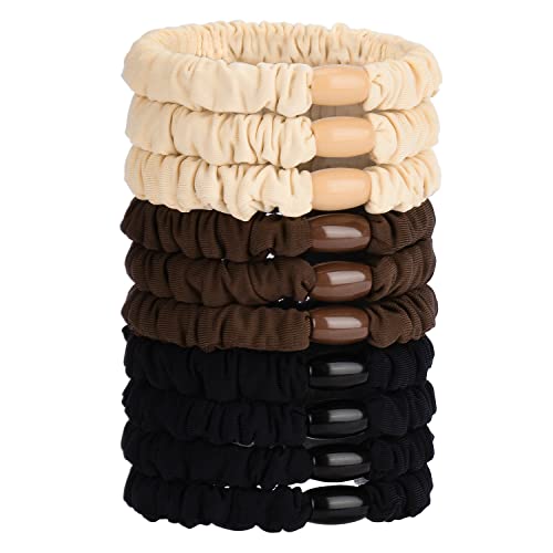 JessLab Scrunchy Haargummis, 10 Stück Seidensatin Haargummis Pferdeschwanzhalter Sanft Elastisch Keine Beschädigung Scrunchies Haarbänder Dehnbar Haarschmuck für Mädchen Frauen Damen, Farbe Sortiert von JessLab