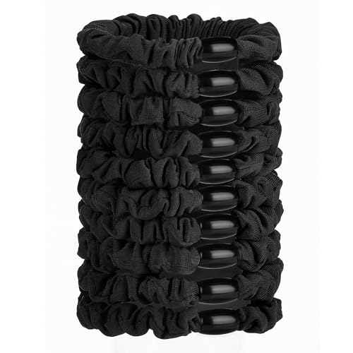 JessLab Scrunchy Haargummis, 10 Stück Seidensatin Haargummis Pferdeschwanzhalter Sanft Elastisch Keine Beschädigung Scrunchies Haarbänder Dehnbar Haarschmuck für Mädchen Frauen Damen, Farbe Sortiert von JessLab