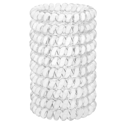 JessLab Haargummi Damen, 10 Stück Telefonkabel Haargummi Elastisch Haarband No-Damage Haargummi Spirale für Mädchen Frauen Damen, Farbe Sortiert (#30) von JessLab