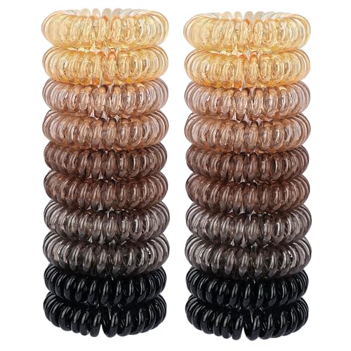 JessLab Spiral-Haargummis, 20 Stück Spurlose Telefonkabel-Haargummis Ohne Falten Spiralarmband Kunststoff Coil Pferdeschwanz Halter No-damage Stirnband Haarschmuck für Mädchen Frauen Damen Geschenk JessLab Spiral-Haargummis, 20 Stück Spurlose Telefonkabel-Haargummis Ohne Falten Spiralarmband Kunststoff Coil Pferdeschwanz Halter No-damage Stirnband Haarschmuck für Mädchen Frauen Damen Geschenk von JessLab