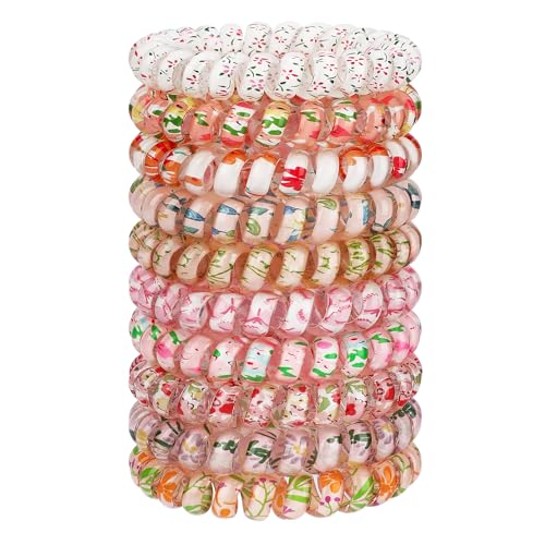JessLab Spirale Haargummis, 10 Stück Sortierte, Spurlose Spiral-Haargummis, Niedliche Plastikspirale als Pferdeschwanzhalter, Schadensfreies Haar-Accessoire für Frauen und Mädchen, Farbe 7 Mischen JessLab Spirale Haargummis, 10 Stück Sortierte, Spurlose Spiral-Haargummis, Niedliche Plastikspirale als Pferdeschwanzhalter, Schadensfreies Haar-Accessoire für Frauen und Mädchen, Farbe 7 Mischen von JessLab