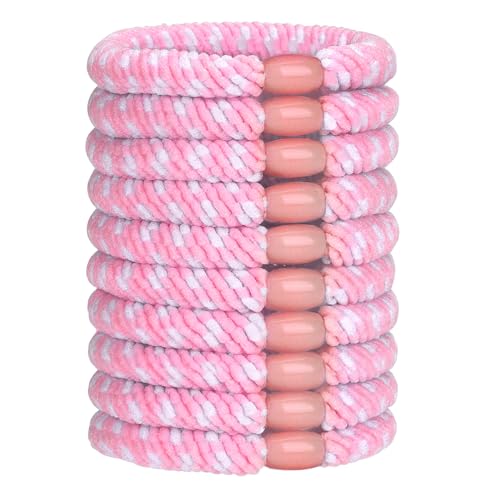JessLab Tie-Dye Haargummis für Damen, Bunte Spiralförmige Haargummis, Knickfreie Elastische Bänder, Dehnbar und Sanft für Alle Haartypen, 10er Pack, Rosa JessLab Tie-Dye Haargummis für Damen, Bunte Spiralförmige Haargummis, Knickfreie Elastische Bänder, Dehnbar und Sanft für Alle Haartypen, 10er Pack, Rosa von JessLab