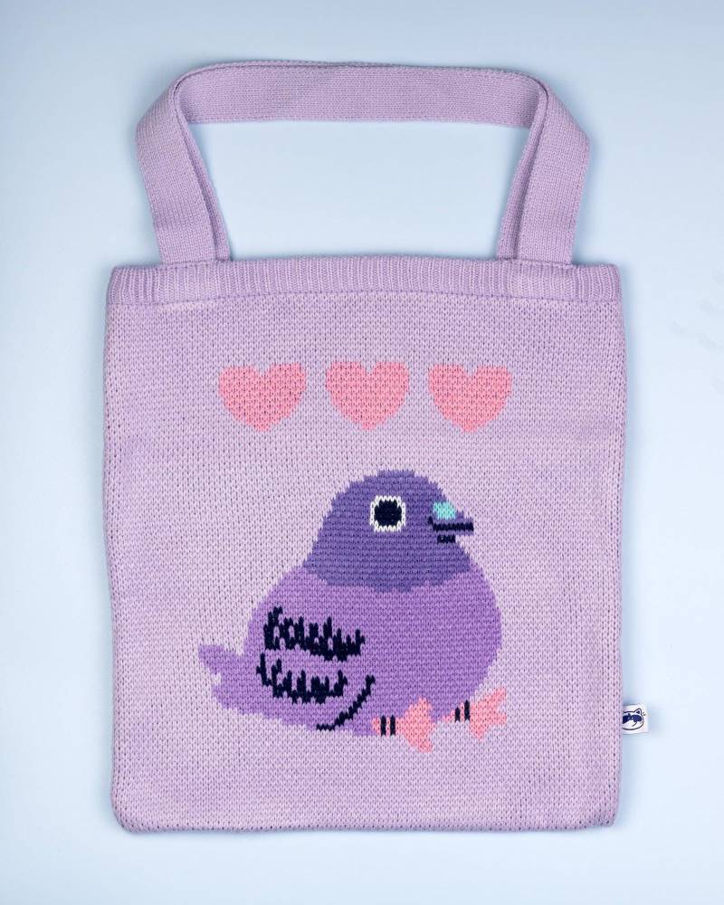 Taube Und Herzen - Gestrickte Jacquard Tasche Taube Und Herzen - Gestrickte Jacquard Tasche von JessWasHere
