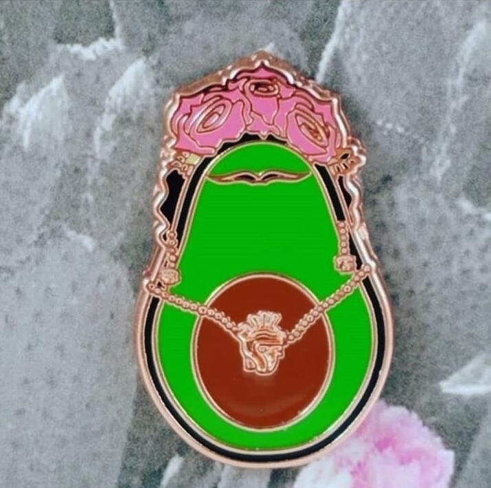 Neu Frida Cado Emaille Pin 1, 25 Zoll Avocado Hart-Emaille Von Jessejfr von JesseJFR
