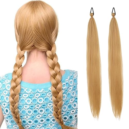 Langes lila Flechthaar für Kinder – 66 cm lange, vorgedehnte synthetische Flecht-Extensions, farbveränderndes Foundation-Stick-Set für Halloween, Weihnachten und Cosplay (A8) von Jesshiny