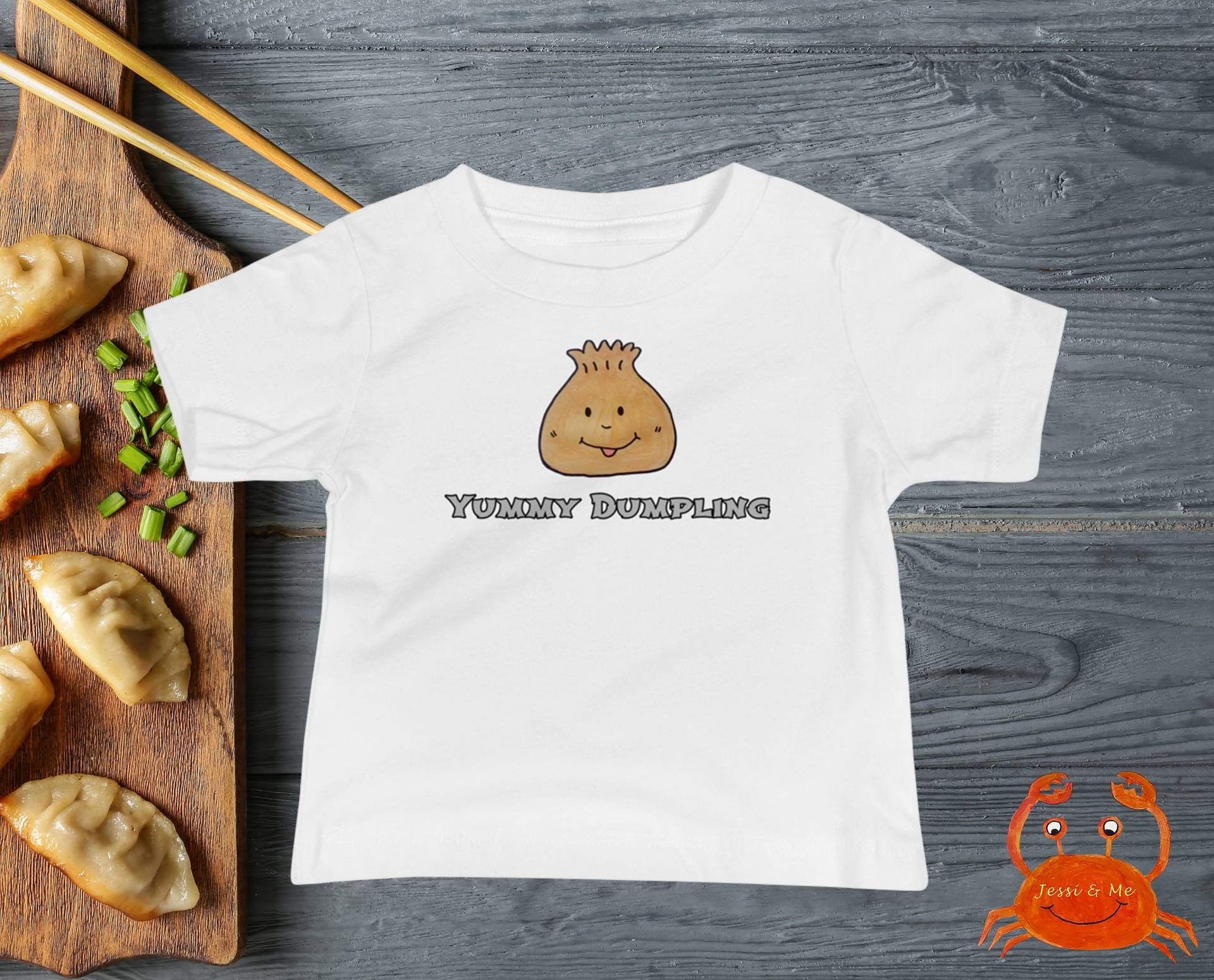 Baby Jersey Kurzarm Knödel T-Shirt, Süßes Yummy Fun T-Shirt von JessiandMe