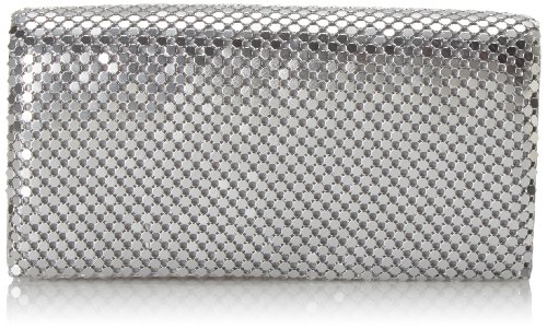 Jessica McClintock Abendtasche/Clutch aus Metallgeflecht, 11,4 x 19,1 x 5,1 cm, Schulterkette im Lieferumfang enthalten, Silber (silber), Einheitsgröße von Jessica McClintock