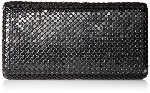 Jessica McClintock Abendtasche/Clutch aus Metallgeflecht, 11,4 x 19,1 x 5,1 cm, Schulterkette im Lieferumfang enthalten, schwarz, Einheitsgröße von Jessica McClintock