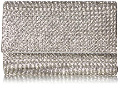 Jessica McClintock Damen Alexis Sparkle and Shine Clutch Abendtasche, Silber von Jessica McClintock