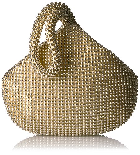 Jessica McClintock Damen Staci Mesh Wristlet Pouch Abendhandtasche, Helles Gold von Jessica McClintock