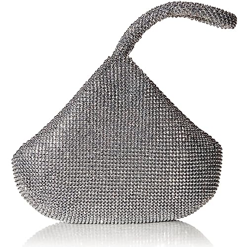 Jessica McClintock Damen Staci Mesh Wristlet Pouch Abendhandtasche, Silber II, Einheitsgröße von Jessica McClintock