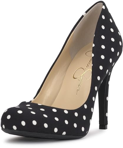 Jessica Simpson Damen Calie Round Toe Pump Pumps, Schwarz/Weiß, 36 EU von Jessica Simpson