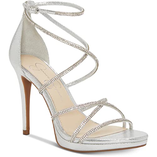 Vince Camuto Women's Footwear Damen Jaeya Sandale mit Absatz, Platin, 35.5 EU von Jessica Simpson