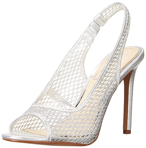 Jessica Simpson Damen Jaisey2 Sandale mit Absatz, transparent/Silber, 37 EU von Jessica Simpson