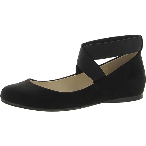Jessica Simpson Damen Mandayss Ballet Flat Ballerinas, Schwarzes Mikro-Wildleder, 38 EU von Jessica Simpson