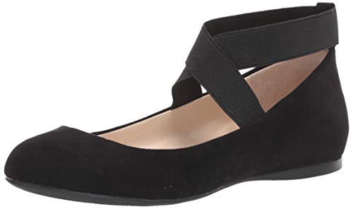 Jessica Simpson Damen Mandayss Ballet Flat Ballerinas, Schwarzes Mikro-Wildleder, 40 EU von Jessica Simpson