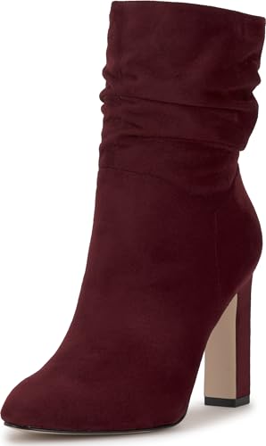 Jessica Simpson Damen Mixtesa Stiefelette, Dark Cherry Stretch Microsuede, 35 EU von Jessica Simpson