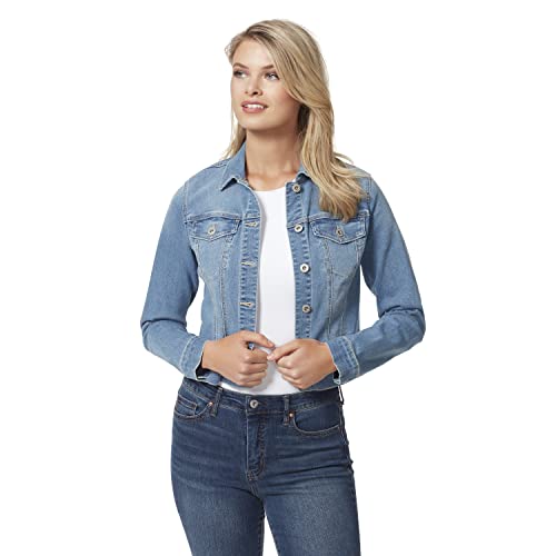 Jessica Simpson Damen Pixie Classic Feminine Fit Crop Jeans Jacke, Go Steady, S von Jessica Simpson