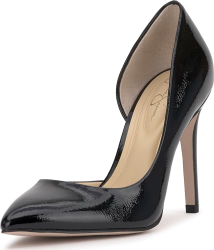 Jessica Simpson Damen Prizma Pumps, Schwarz-Black Crinkle, 38.5 EU von Jessica Simpson