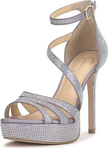 Jessica Simpson Damen Shyremin Ankle Strap Platform Sandal Pumps, Irridesierend, 39 EU von Jessica Simpson