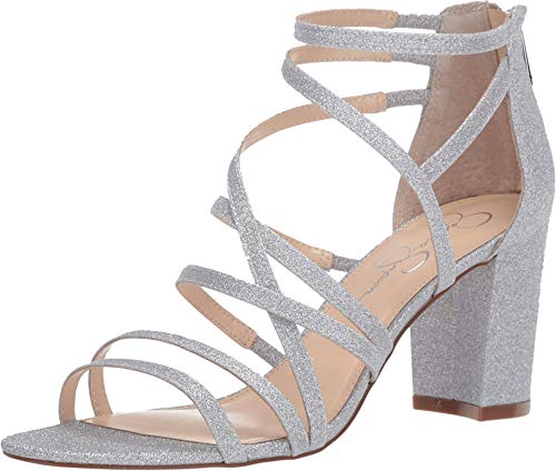 Jessica Simpson Damen Stassey Sandalen mit hohem Absatz Pumps, Silber, 37.5 EU von Jessica Simpson