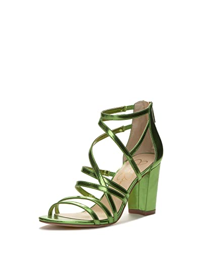 Jessica Simpson Damen Stassey Riemchensandalen mit Blockabsatz Sandale mit Absatz, Grün, 38.5 EU von Jessica Simpson