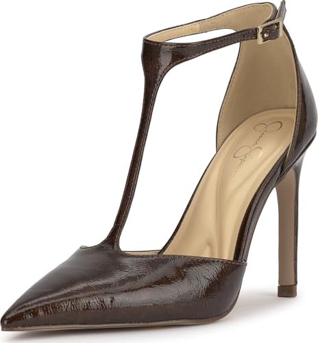 Jessica Simpson Damen Willna Pump, Schokoladenbraunes Kunstperlglanzlack, 38 EU von Jessica Simpson