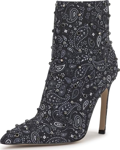Jessica Simpson Damen Wilonix2 Stiefelette, Bandana-Print in Mitternacht/Weiß, 40 EU von Jessica Simpson