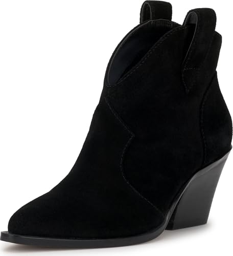 Jessica Simpson Damen Zadie Bootie Stiefelette, Schwarz geöltes Wildleder, 37 EU von Jessica Simpson