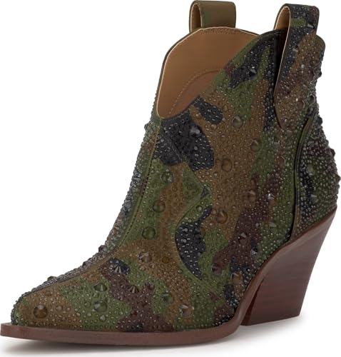 Jessica Simpson Damen Zadie2 Bootie Stiefelette, Forest Camo Satin, 35.5 EU von Jessica Simpson