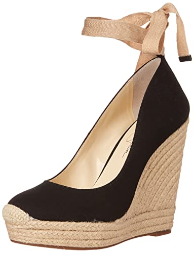 Jessica Simpson Damen Zexie Espadrille Keilabsatz Plattform, Schwarz, 37 EU von Jessica Simpson