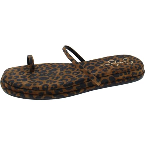 Jessica Simpson Malha Damen-Sandalen mit Keilabsatz, Natur/Leopard, 40.5 EU von Jessica Simpson