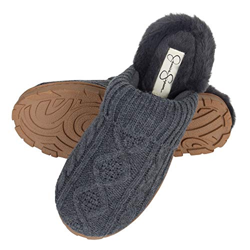 Jessica Simpson Womens Soft Cable Knit Slippers with Indoor/Outdoor Sole von Jessica Simpson
