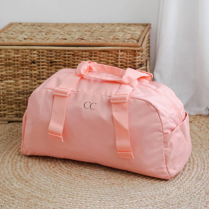 Personalisierte Tasche Mit Initialen, Weekender Federtasche Recycelte Tasche, Monogramm Handgepäcktasche, Taschen Für Frauen, Riemen von JessicaHollieGifts