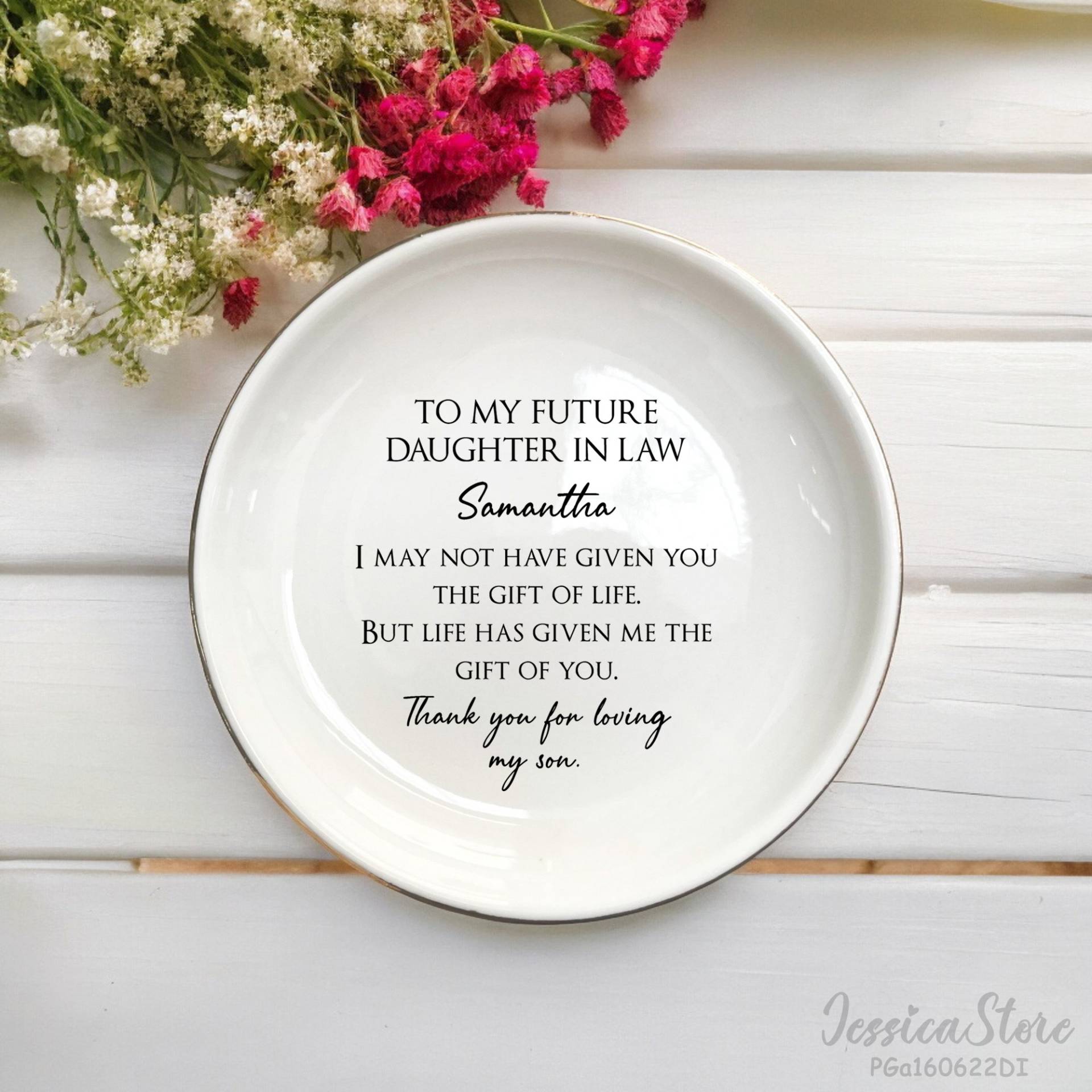 Für Meine Zukünftige Schwiegertochter Ring Dish-Schwiegertochter Geschenk Von Der Schwiegermutter-Brautdusche Mutter Des Bräutigams-Braut, Um Für Meine Zukünftige Schwiegertochter Ring Dish-Schwiegertochter Geschenk Von Der Schwiegermutter-Brautdusche Mutter Des Bräutigams-Braut, Um von JessicaRCrafts