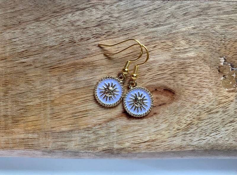 Sonne Ohrringe, Caitlyn Minimalist, Permanent Schmuck, Geschenk 1 Jahr Jahrestag Für Freundin, Ohrringe Lehrer, Mit von JessisArtCreations