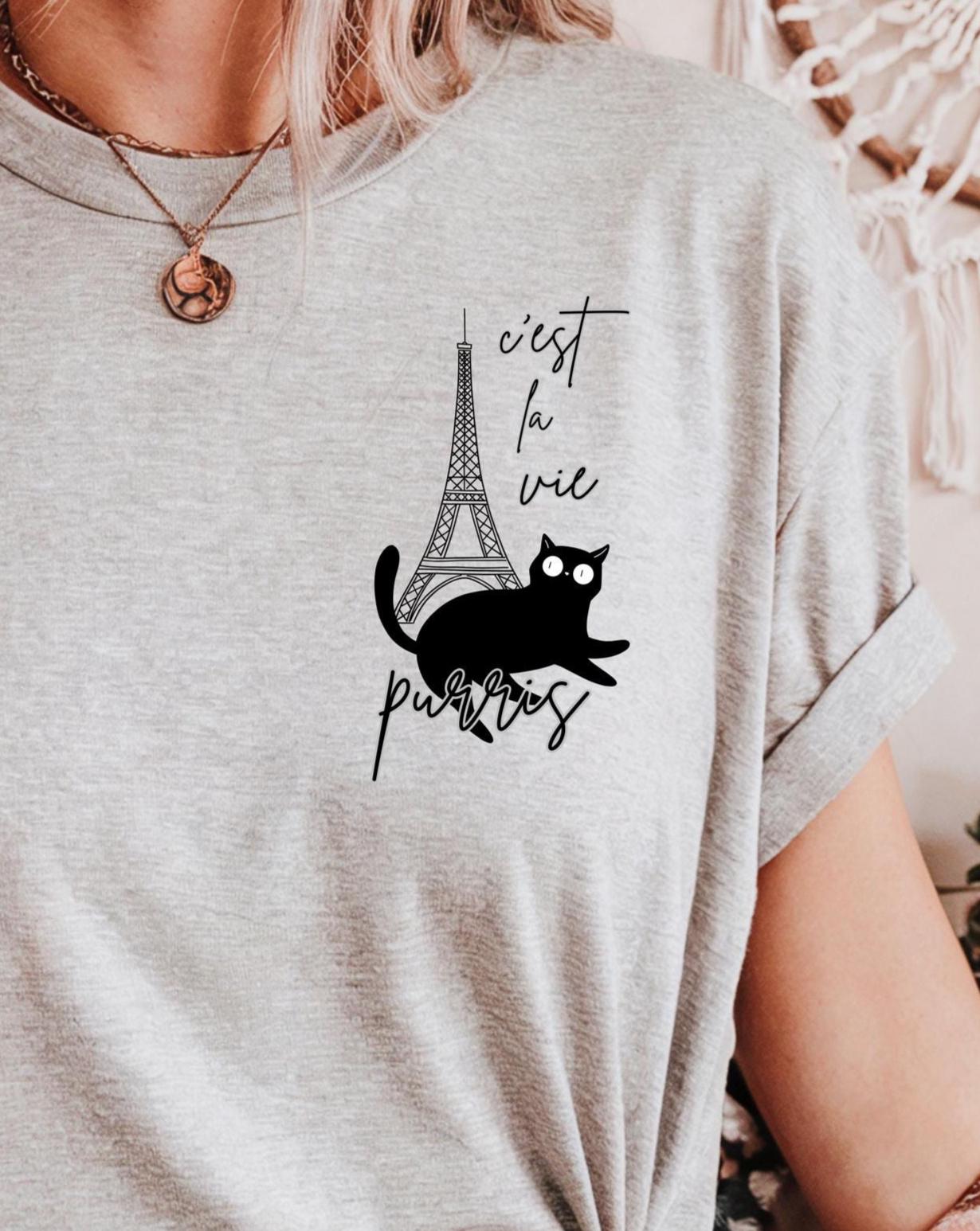C'est La Vie Purris Katzen T-Shirt | Lustiges Shirt Eiffelturm Cat Paris Katze Lustige C'est La Vie Purris Katzen T-Shirt | Lustiges Shirt Eiffelturm Cat Paris Katze Lustige von JesslyGoods