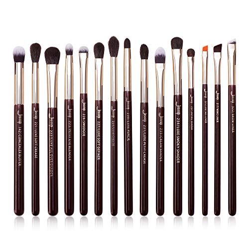 Jessup Augen Makeup Pinselset Professionelles Augenpinsel Set Schminkpinsel Kosmetikpinsel Lidschatten Eyeshadow Brush Blender Puder Synthetische Haare 15 Stück T284 von Jessup