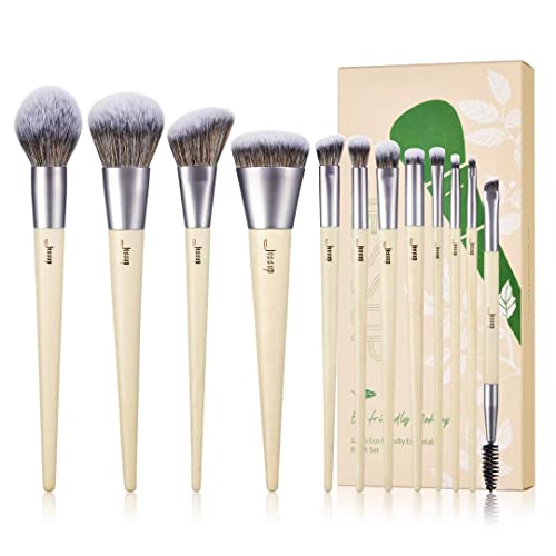 Jessup Pinselset Make Up Pinsel Set 12 Stück Makeup Pinsel Kosmetikpinsel Schminkpinsel Gesichtspinsel Augenpinsel Lidschattenpinsel Puder Foundation Bronzer Concealer Eyeliner Pinsel T327 von Jessup