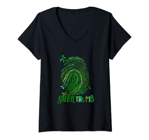 Jester at Green Room Damen Grüner Daumen T-Shirt mit V-Ausschnitt, Grün, S, Kurzarm, Klassisch, Naturinspiriertes Design, Kunstwerk, Frauen, Erwachsene Frauen, Kunstinteressierte Jester at Green Room Damen Grüner Daumen T-Shirt mit V-Ausschnitt, Grün, S, Kurzarm, Klassisch, Naturinspiriertes Design, Kunstwerk, Frauen, Erwachsene Frauen, Kunstinteressierte von Jester at Green Room