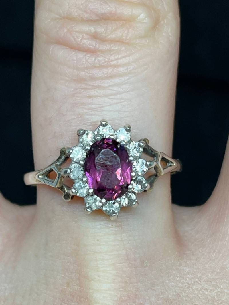 Amethyst Silberring Größe V von JestersJewelsBox