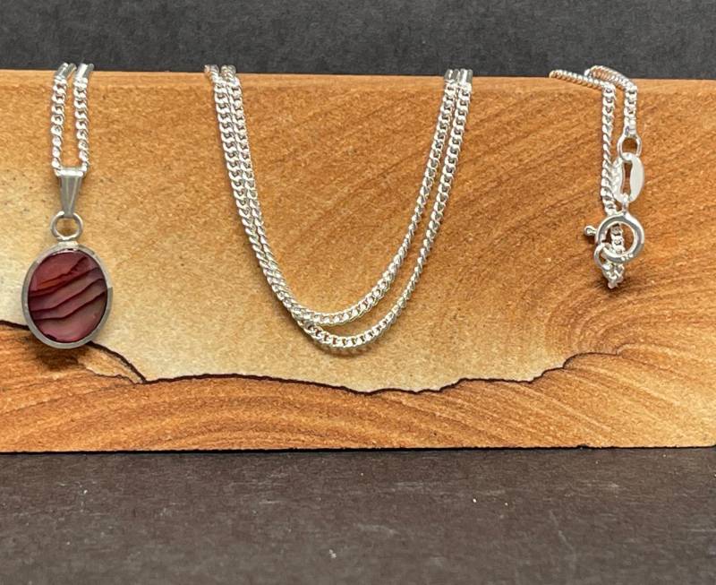 Silberne Perlmutt Kette von JestersJewelsBox
