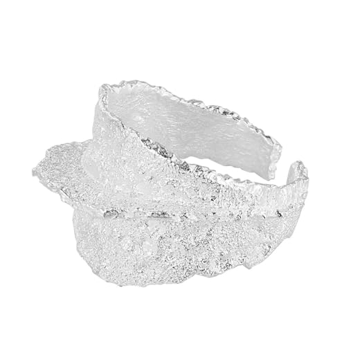 Jesuky Damen Ring, Silber Ringe 925 Frosted Texture Bump Personalisiert Ring 925 Silber 6.3 Gr Verstellbar Ring Silver Für Damen Geburtstag Valentinstag Geschenck von Jesuky