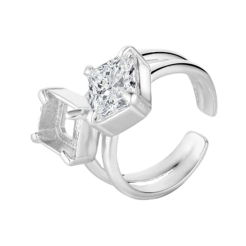 Jesuky Damen Ring, Silber Ringe 925 Schlicht Und Elegant Frauen Ring 7.6 Gr Verstellbar Ring Silver Für Damen Geburtstag Valentinstag Geschenck von Jesuky