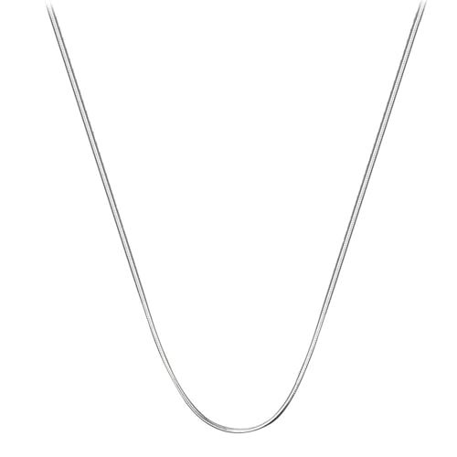 Jesuky Halskette Damen, Silber Kette Schlüsselbeinkette Ohne Anhänger 925 Silberkette Damen Snake Kette Kette Mädchen Silber Silber Für Damen Geburtstag Valentinstag Geschenck von Jesuky