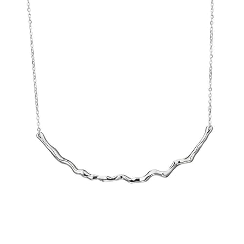 Jesuky Halskette Damen, Silber Kette Wave Anhänger Kette Damen Silber Omega Kette Halskette Damen Silber Silber Für Damen Geburtstag Valentinstag Geschenck von Jesuky