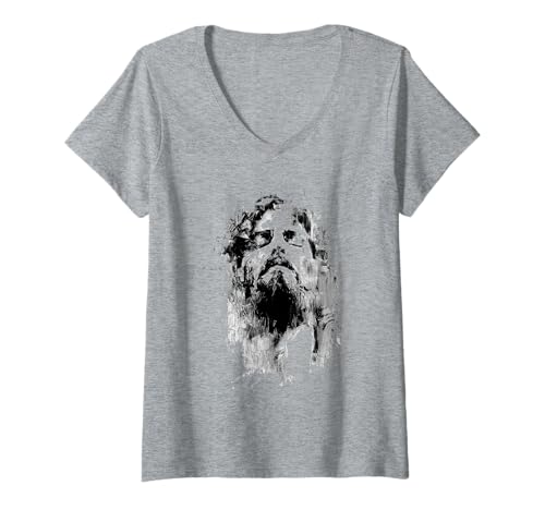 Damen Jesus Christus Christlicher Glaube T-Shirt mit V-Ausschnitt Damen Jesus Christus Christlicher Glaube T-Shirt mit V-Ausschnitt von Jesus Christ Religious Christian Faith Apparel