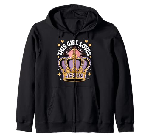 Dieses Mädchen liebt Jesus Christliches Mädchen Jesus Kapuzenjacke Dieses Mädchen liebt Jesus Christliches Mädchen Jesus Kapuzenjacke von Jesus Designs for Girls Who Love Christ